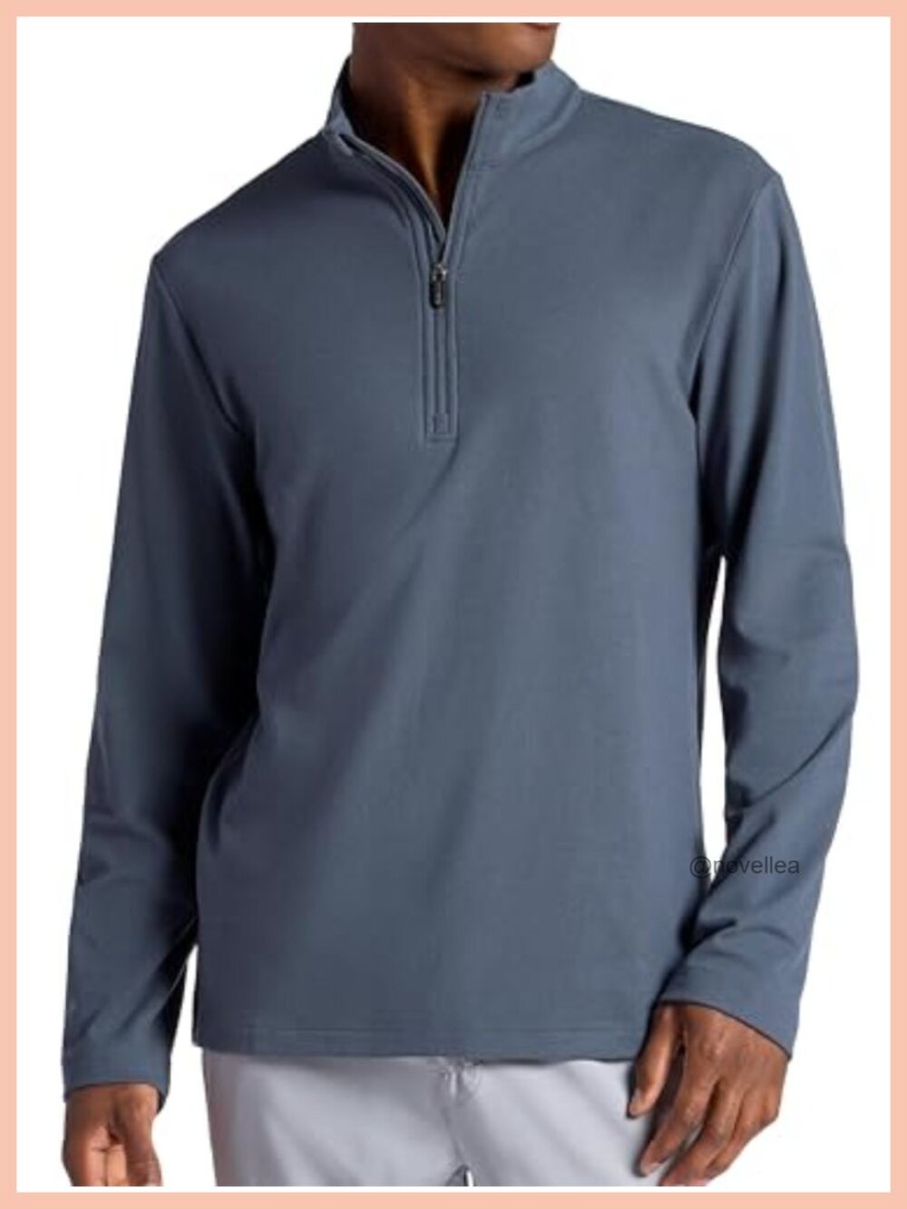 Men's Quarter-Zip Pullover Long Sleeve Mock Neck Base Layer Activewear